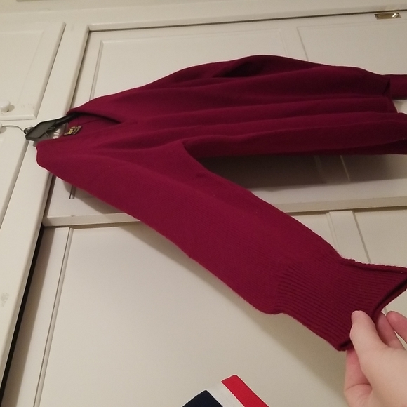 Moffat Weavers Red Knit Wool Sweatshirt 1X - Picture 5 of 7